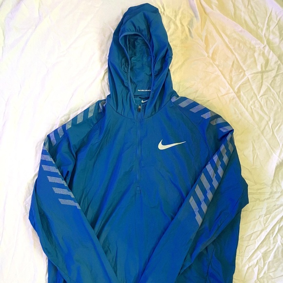 Nike Other - XL Nike Running Blue Quarter Zip Windbreaker
